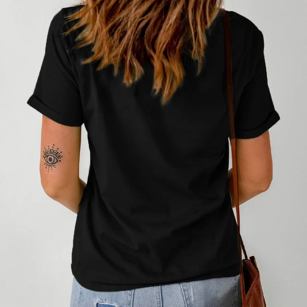 Black MERRY and BRIGHT Crew Neck Graphic Tee - Picture 6 of 8
